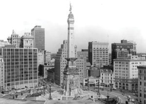 Monument Circle in Downtown Indianapolis